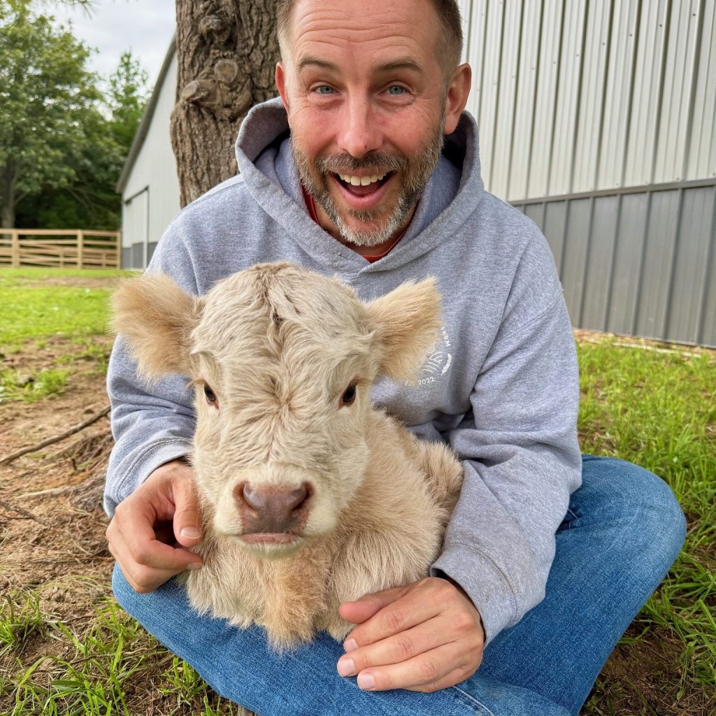 QUEENIE'S BABY BOY, bull calf Miniature Highland Cattle, Fluffy Feather Farm